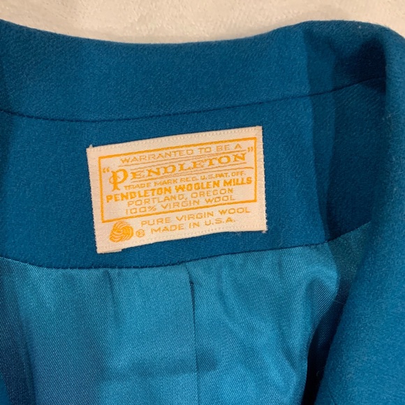 Pendleton Teal Blazer Size 8 - Picture 3 of 4